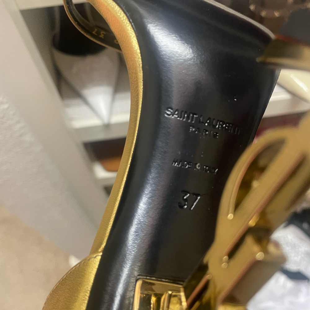 Saint Laurent Gold Women's Heels - Picture 5 of 5